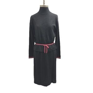 Vtg 60s 2 PC Rodier Paris France Sweater Knit Top & Skirt Set M